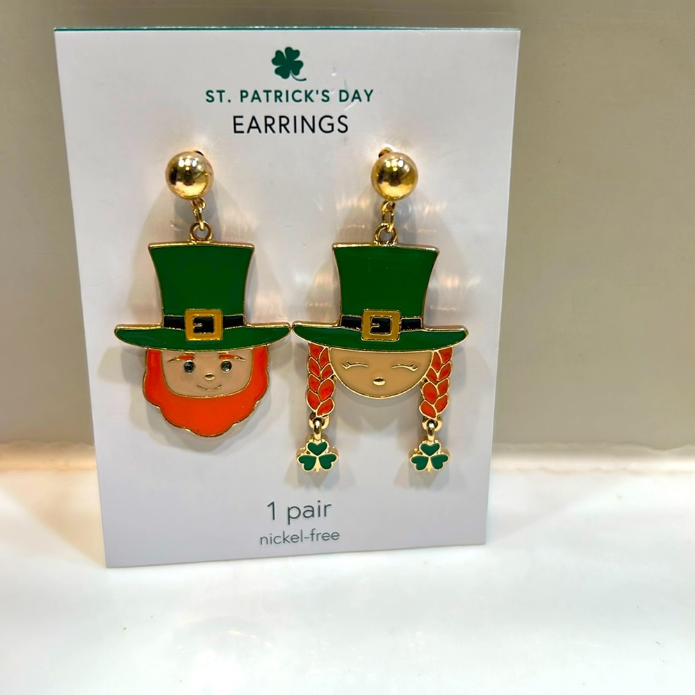St Patrick’s day earrings